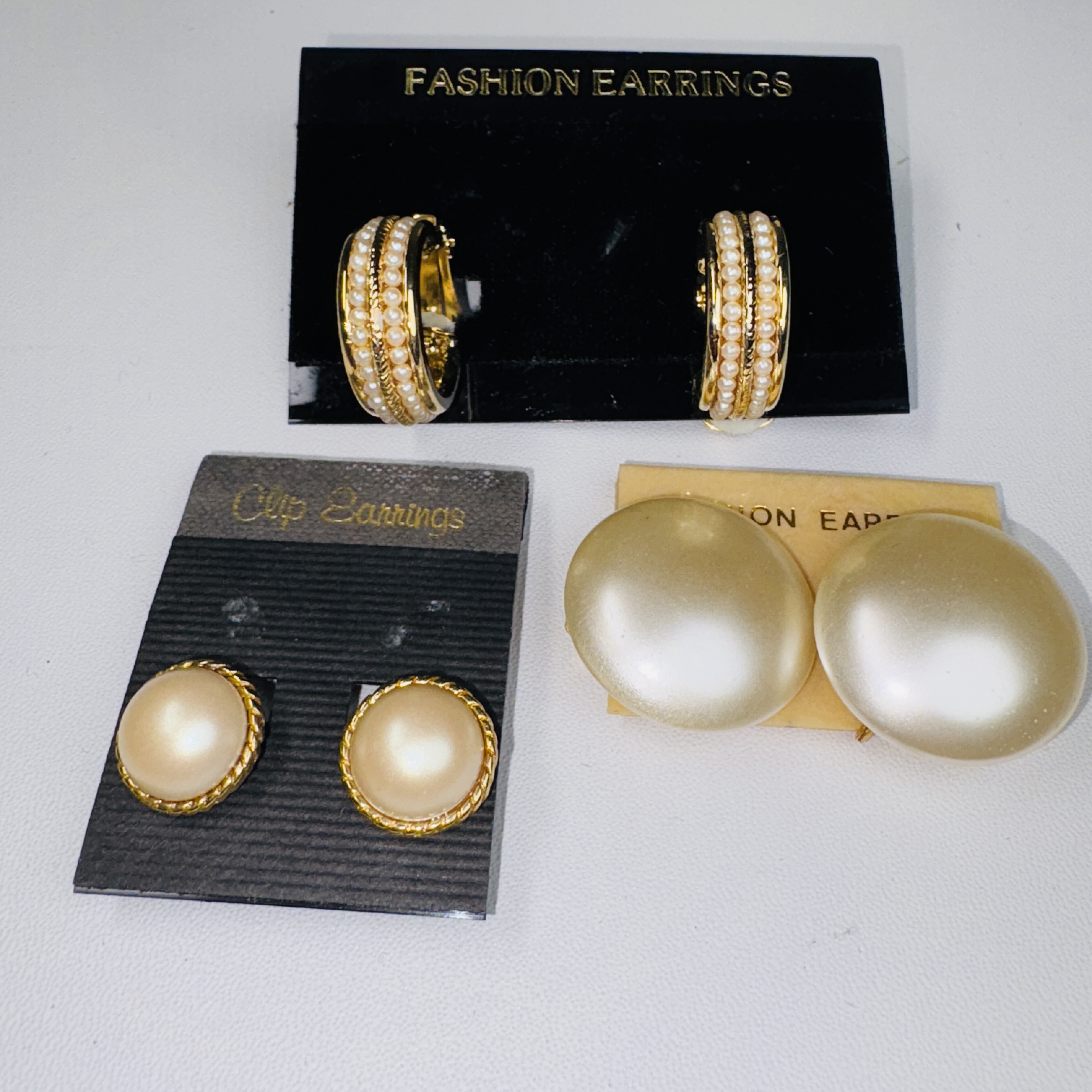 Vintage 90’s Clip On Earring Lot of 3