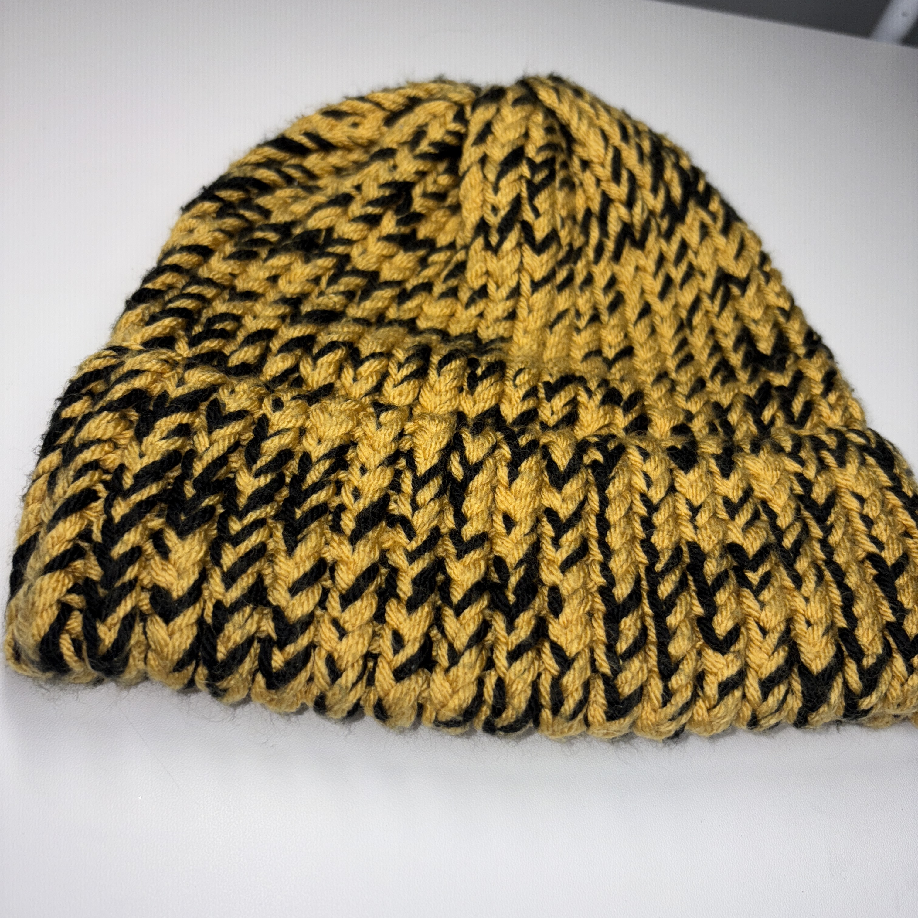 Extra Soft & Collegiate Colors, Gold, And Black Hand Knit 100% Handmade Beanie