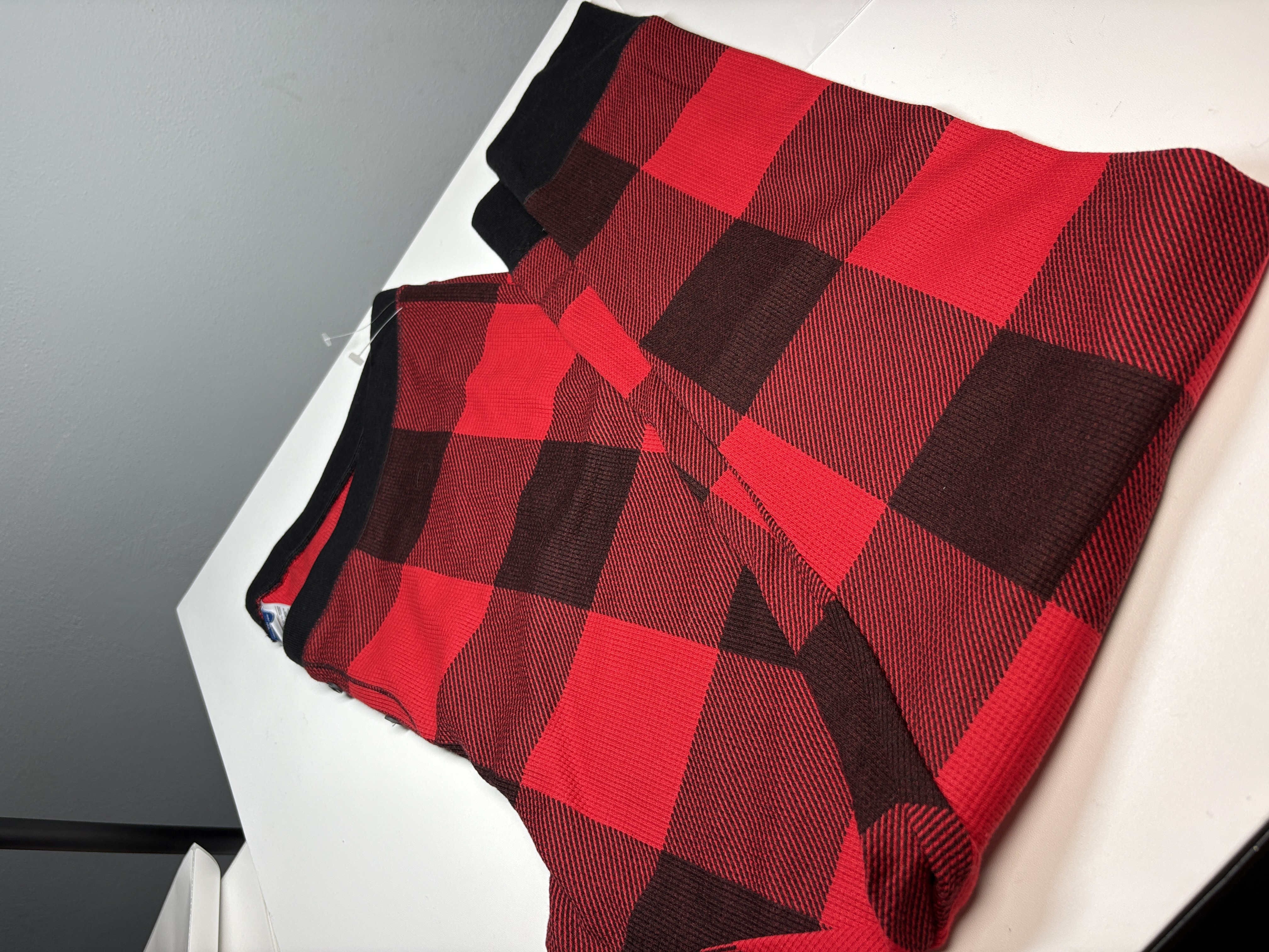 NWOT Old Navy Ladies Thermal Jogger Pants XXL Red Black Buffalo Plaid