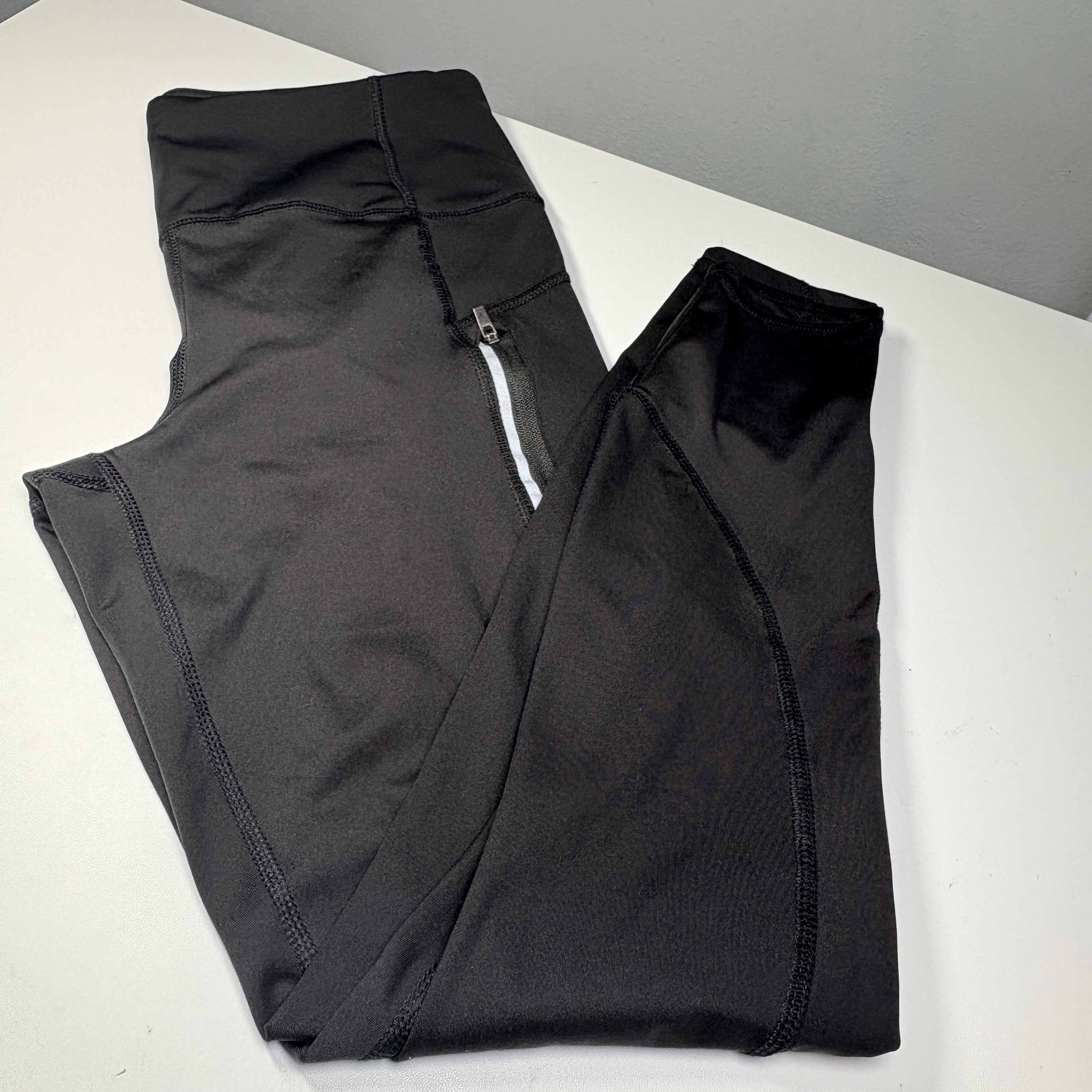Womens Leggings Size Medium Black High Rise Athletic Fleece Lined Cozy Warm