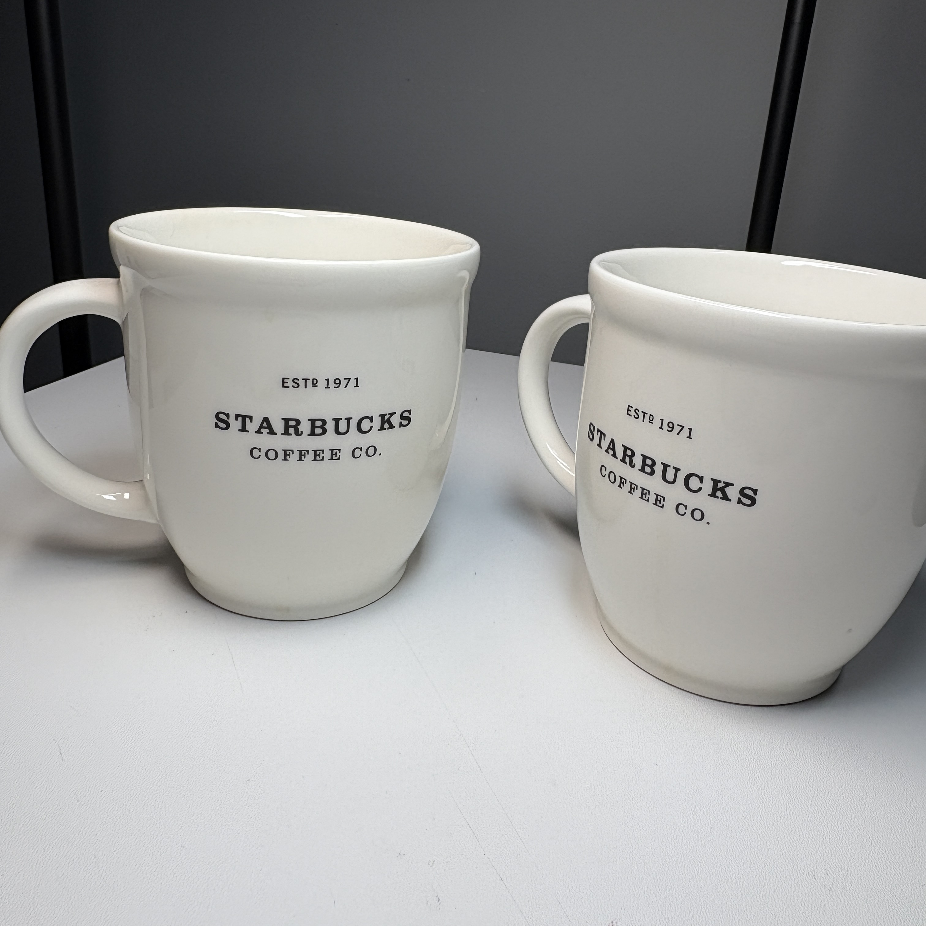 Starbucks Coffee Co. White Ceramic Mugs Set of 2
