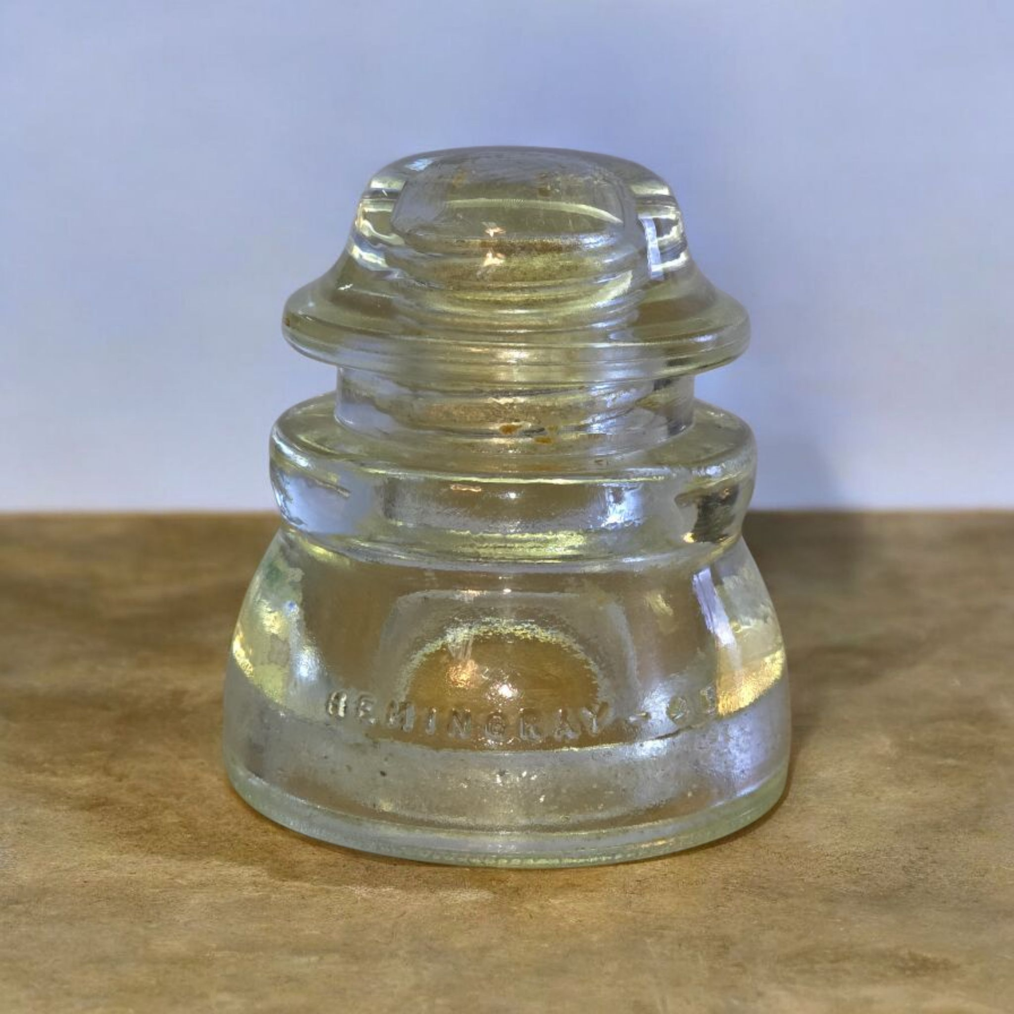 Hemingray 45 clear vintage power pole glass insulator