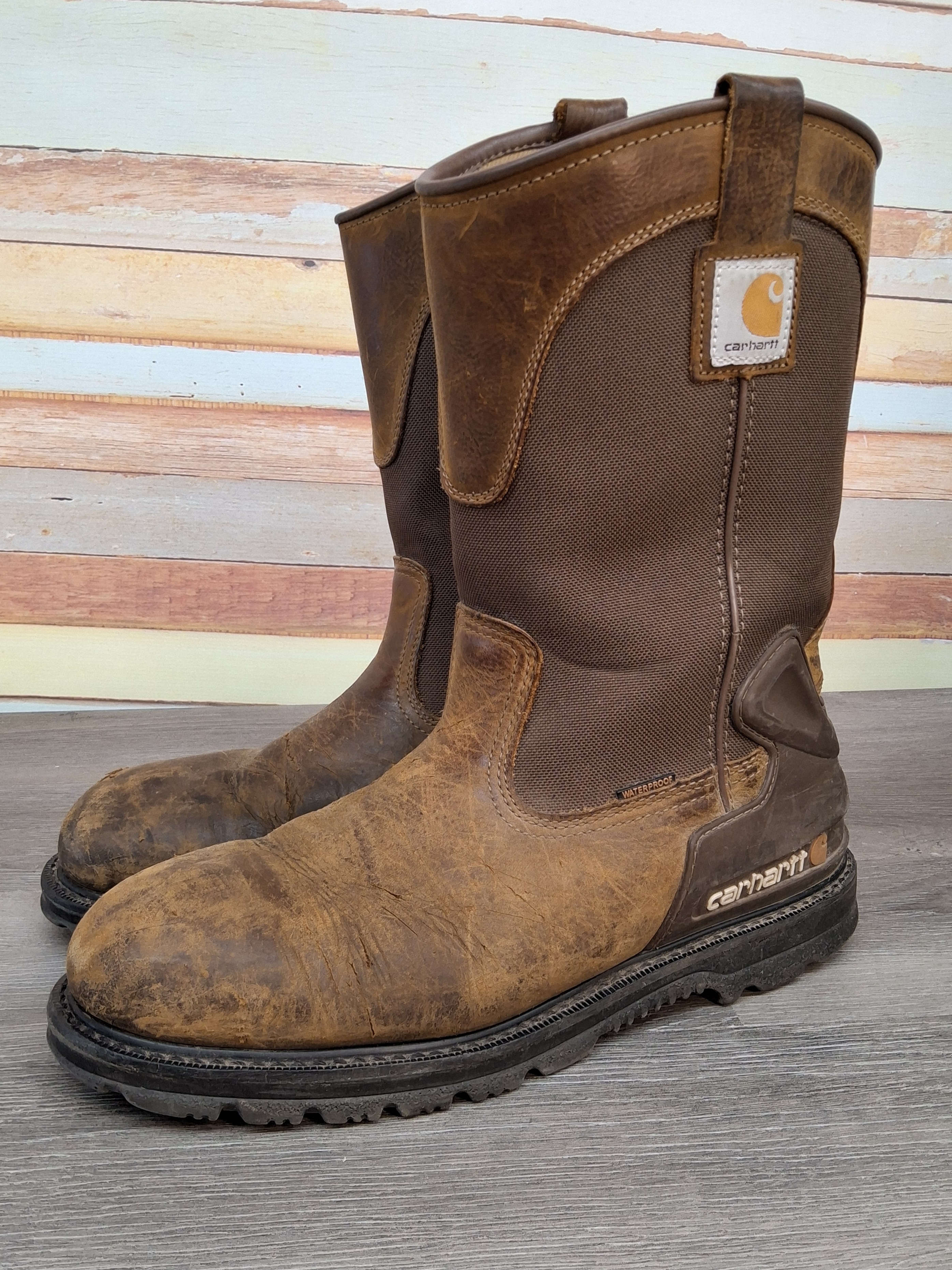 Carhartt Waterproof Work Boots Brown Men’s Size 12