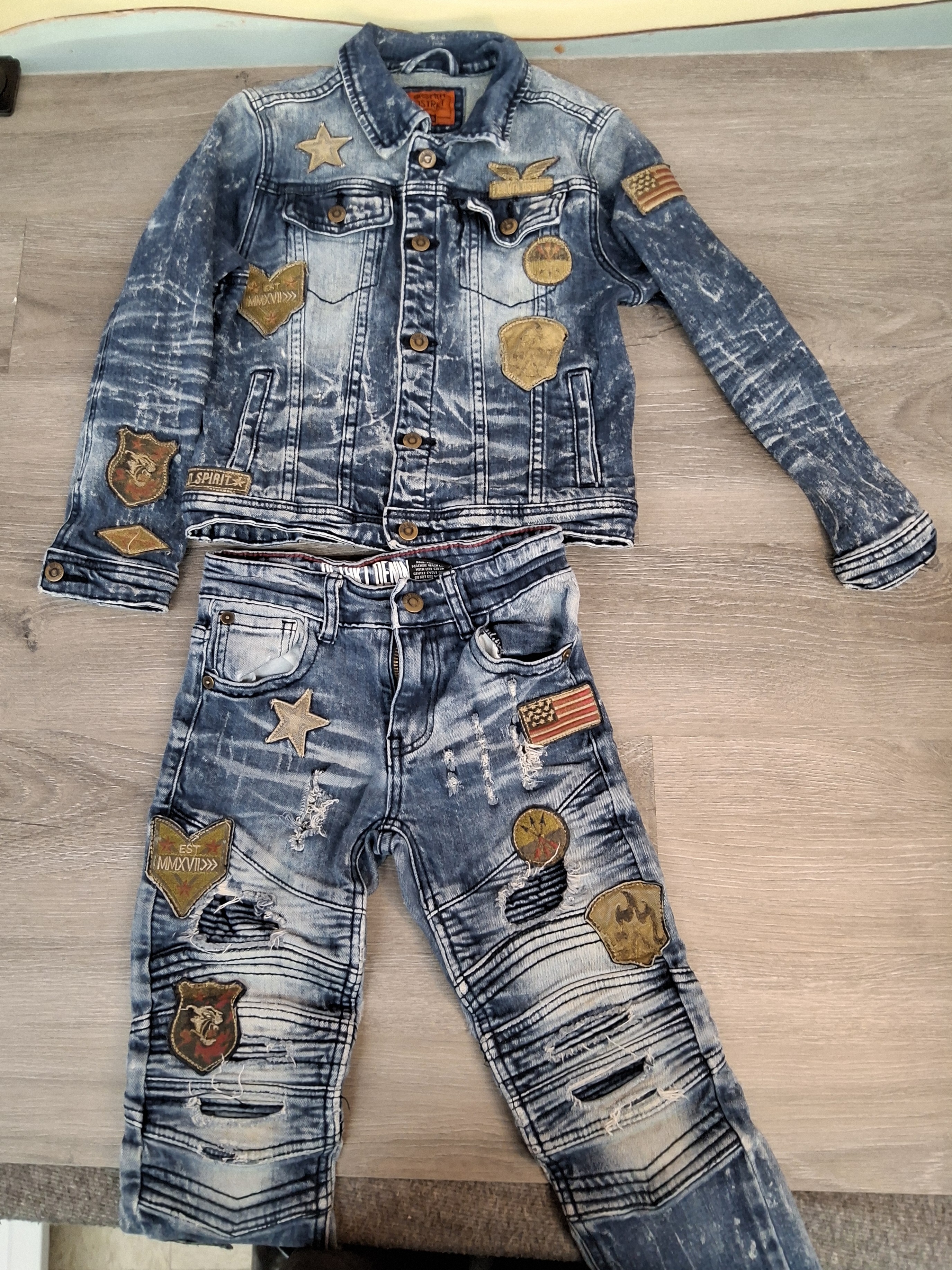 8IGHTH DSTRKT Kids Denim Jacket & Jeans Set Size 7/8