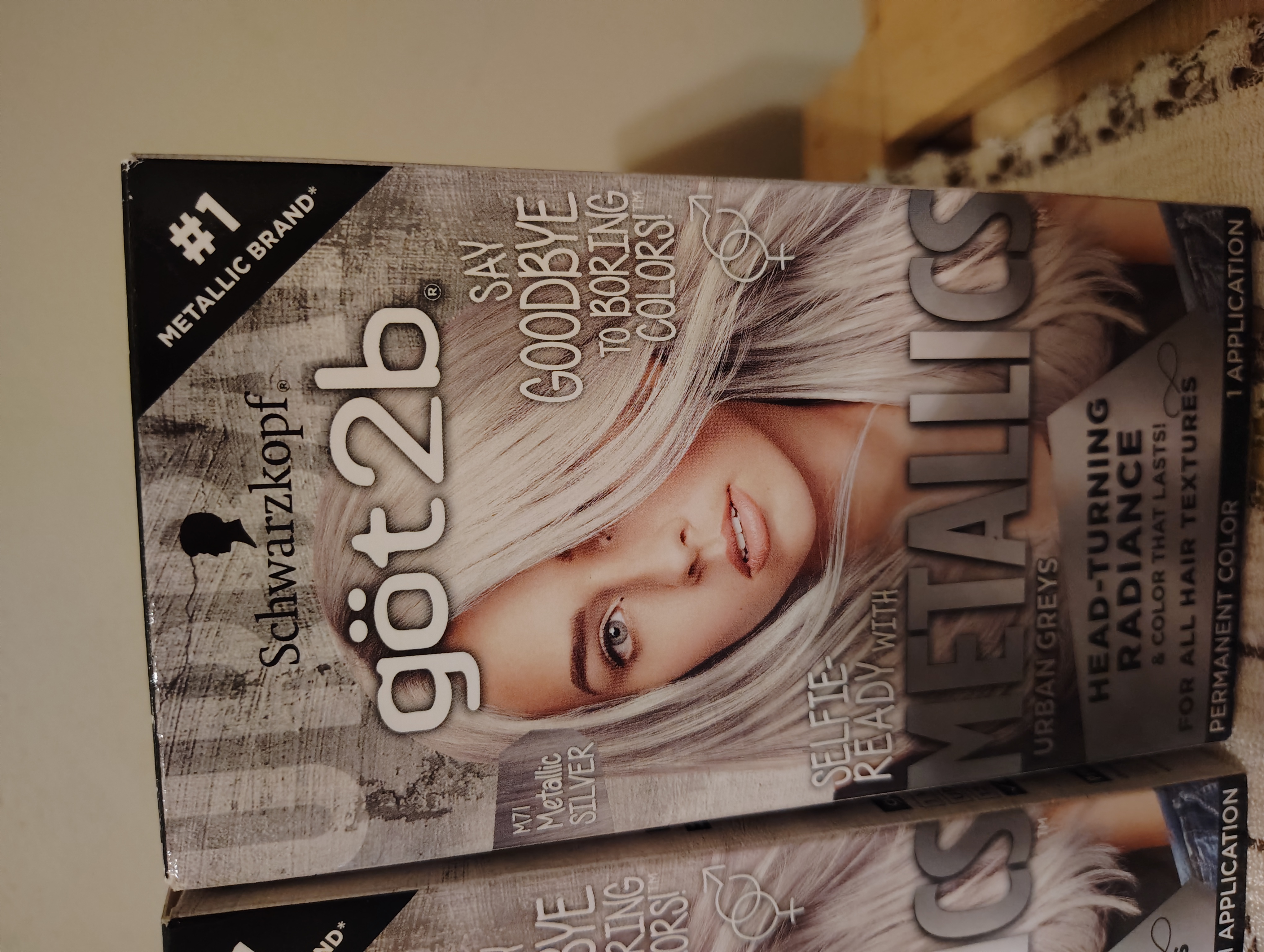 Got 2 B Mettalic Silver Hair dye x2