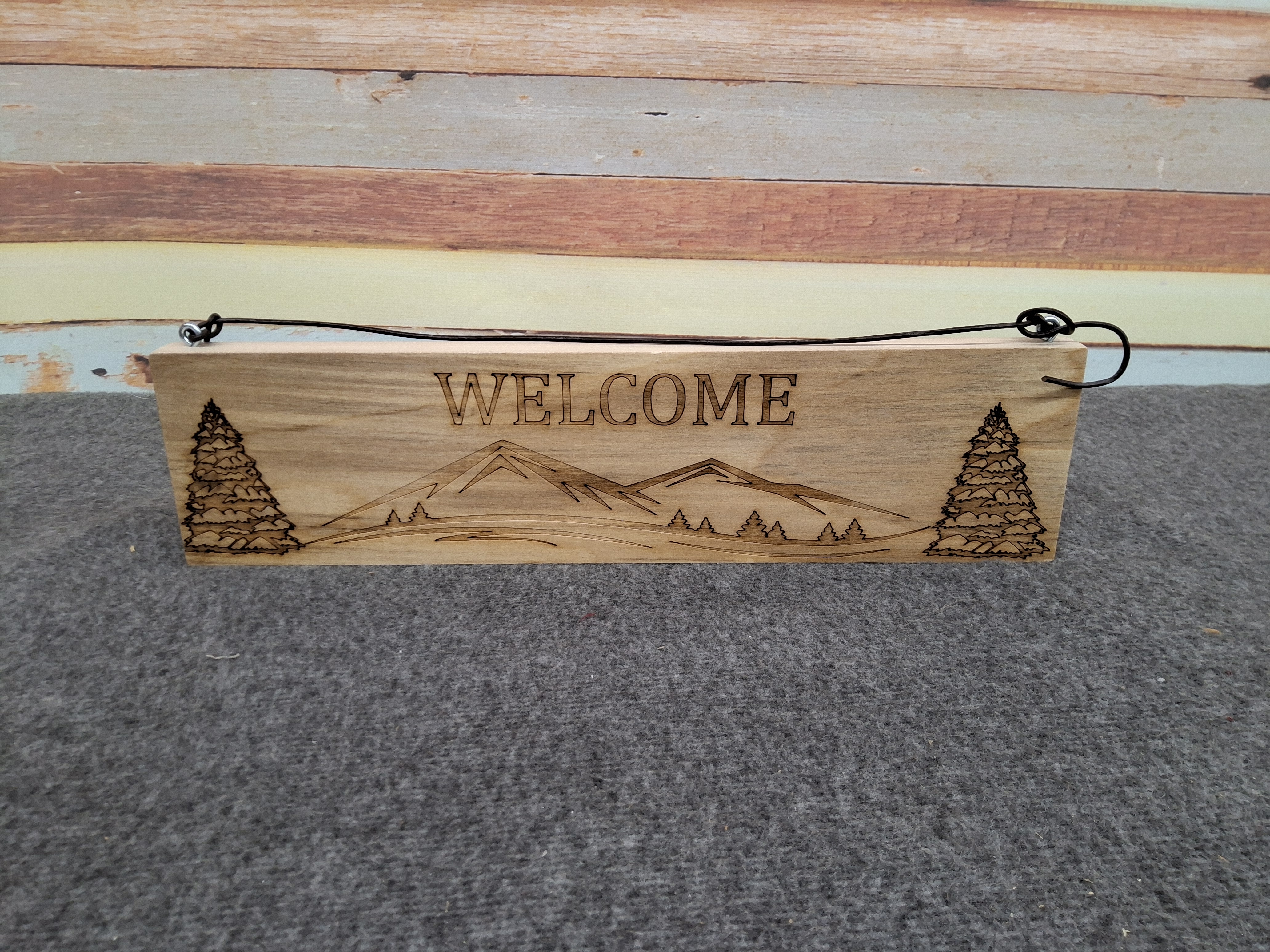 Wooden Welcome Sign